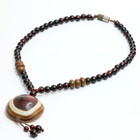 Vintage Tibetan Luk Mik Magic Eye Agate Dzi Bead Amulet Himalaya Talisman