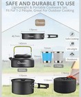 Homgen Portable Camping Cookware Set Ultralight Aluminum Camp Pots And Pans