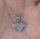 2ct Simulated Diamond Women s Pendant Necklace In 14k White Gold Sterling Silver