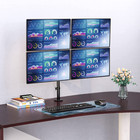 Quad Monitor Desk Mount  4 Monitor Stand Fits Heavy Duty Computer Screen Up To 2