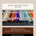 50 Shiny Silk Rayon Cross Stitch Embroidery Threads Lot Embroidery Thread Floss