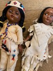 Pair Of Vintage Antique Native American Indian Dolls