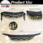 Belly Dance Hip Scarf Dancing Skirt With Gold Coins Women s Chiffon Belly Dancin