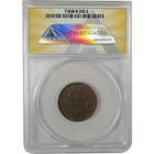 1856 Braided Hair Half Cent Au 55 Details Anacs Copper Sku i20098