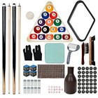 93-piece Pool Table Accessories Set With Two Pool Sticks With Billiards Balls