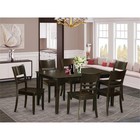 East West Furniture Capri 7-piece Wood Table And Dining Chair Set In Cappuccino