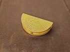 Vintage Estee Lauder Gold Tone Half Moon Solid Perfume Case