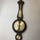 Vintage Taylor Weather Station Thermometer Barometer Humidity Mahogany Wood