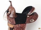 09hs Hilason Western Horse Treeless Trail Barrel American Leather Saddle  
