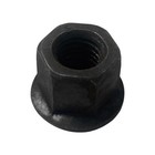 Black Oxide Finish 1 2 -13 Thread Flange Nut Steel Hex Threading 2 Pc