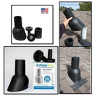 Perma-boot 312-3n1 Blk Roof Flashing Repair System  Vent Pipe Repair  Plastic