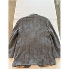 Vtg Evan-picone Grey Herringbone Pure Wool Blazer Sport Coat Famous-barr 44r
