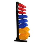 Black 8-tier Haning Bin Storage System Garage Storage Rack  35 Plastic Bins In 8