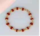 Rudraksha Bracelet Golden Cap Original Rudraksha Beads stylish Rudraksh Bracelet