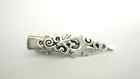 Small Silver Metal Filigree Alligator Hair Clip Barrette For Fine Thin Hair