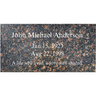 Headstone -cemetery Grave Flat Marker 24x12x4  Includes Engraving- Tan Brown