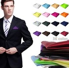 Brand New Men Solid Color Polyester Wedding Suit Pocket Square Hankie 