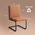 Furniliving Dining Chairs Set Of 2 Modern Upholstered Faux Leather Kitchen Chair