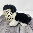 Vintage Omega Toy Boston Terrier Dog Black White Stuffed Animal Plush W Tags