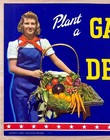 C 1942 Plant A Victory Garden For Defense Health Economy Poster Ngb Wwii Vintage