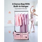 29 Inch Dance Bag With Garment Rack Rolling Duffle With Wheels For Travel Pink