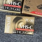 New Maxell Vhs-c Hgx-gold Tc-30 Premium High Grade Blank Camcorder 5 Tapes