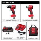 Milwaukee M18 Brushless Compact Drill impact Combo Kit  2tool  W two 2 0ah   Bag