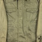 Vintage M52 Field Jacket Faded Drab Olive Green Us Military Sateen Coat Size 48
