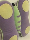 Butterfly Shape Accent Pillow Nursery Girls Bedding Purple Yellow Green