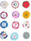 Lot Of 14 Vintage  Rare  Ltd ed  Vegas   Other Casino Poker Chips And Slot Coins