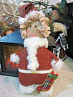 Ho Ho - Very Primitive Olde Time Santa - Bowl Filler Or Ornie - Xmas  2290