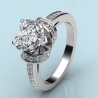 1 5ct Heart Cut Simulated Wedding Ring 925 Silver Plated Elegant Proposal Ring