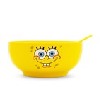 Nickelodeon Spongebob Squarepants Ceramic Bowl With Color-changing Spoon