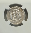 Roman Imperatorial Brutus   Assassins Denarius Ngc Ch Vf Ancient Silver Coin
