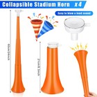 4 Pcs 24 Inch Collapsible Stadium Horn Vuvuzela Noisemakers Plastic Trumpet B   