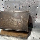 Vintage Etched Copper Printing Press Plate Native American Indians On Horseback