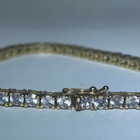 7  Inch Long Tennis Wedding Bracelet Solid 14k Yellow Gold 6 Ct Round Cut Vvs1