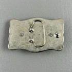Flying American Eagle Belt Buckle Western Silver Tone 3 5x2 25  Cowboy Blue