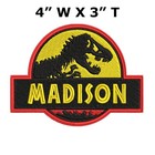 Custom Your Name Personalized Name Tag Jurassic Park Patch Embroidered Iron-on