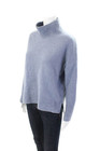Cashmere By Bloomingdales Womens Cashmere Turtleneck Knit Sweater Blue Size M