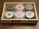 Rare Melissa And Doug Wooden Doughnuts Donuts Pretend Play Food Htf