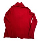 Charter Club Red 100  Merino Wool Knit Blazer Jacket Women s Size L Ruffled