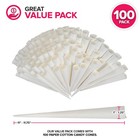 Cotton Candy Cones  100 Pack      White Kraft Paper Sticks For 6 2992 Cm  