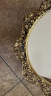 Vtg Lrg 21x15 Matson Gold Gilt Ormolu Rose Oval Ornate Vanity Mirror Tray Signed