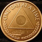 24 Hour Day Bronze Al-anon Aa Medallion Token Coin Chip Sobriety Sober