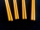 1930s Bakelite Butterscotch Chinese Restaurant Chopsticks - Set Of 4