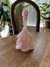 Fenton Temple Bell Irridescent Pink Milk Glass Lily Of The Valley   Flowers