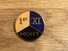 Nice Looking Good Quality  Vintage School Hockey 1st Xi Enamel Badge