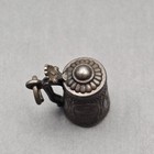 Vtg German 800 Silver Miniature Beer Stein Charm  75  Hinged Lid 2 70g Bavarian