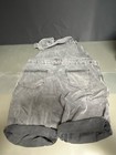 Mens Denim Shorts Bib Overalls Loose Fit Vintage Short Romper Distressed Casual